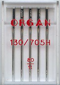 Organ 5x Machine needle no 80, 10 pcs